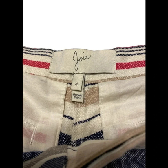 Joie Striped Linen Blend Shorts - Picture 4 of 7
